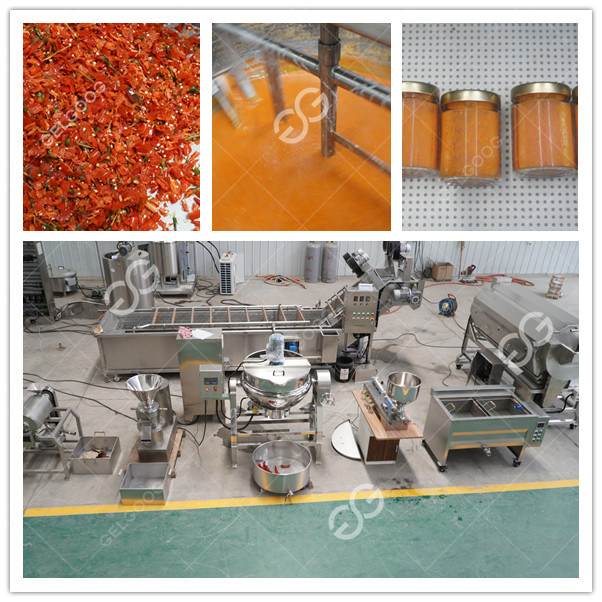 Process Flow of Automatic Chili Sauce Production Line